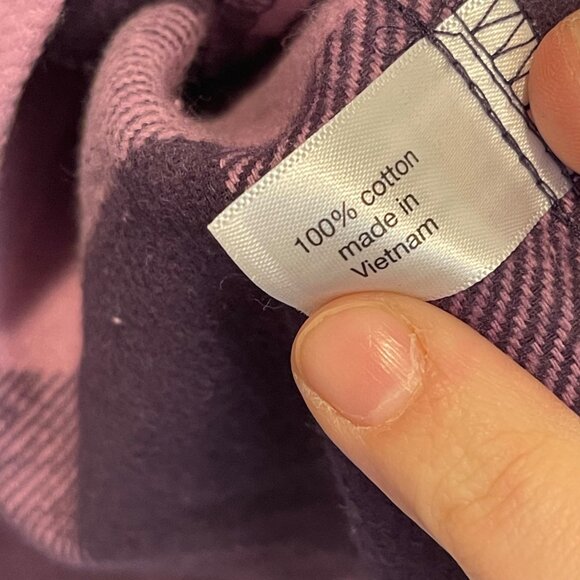 NWT Lane Bryant Womens Purple, lilac Flannel Plaid Button-Up Shirt 34/36, 6X NEW - Picture 6 of 10
